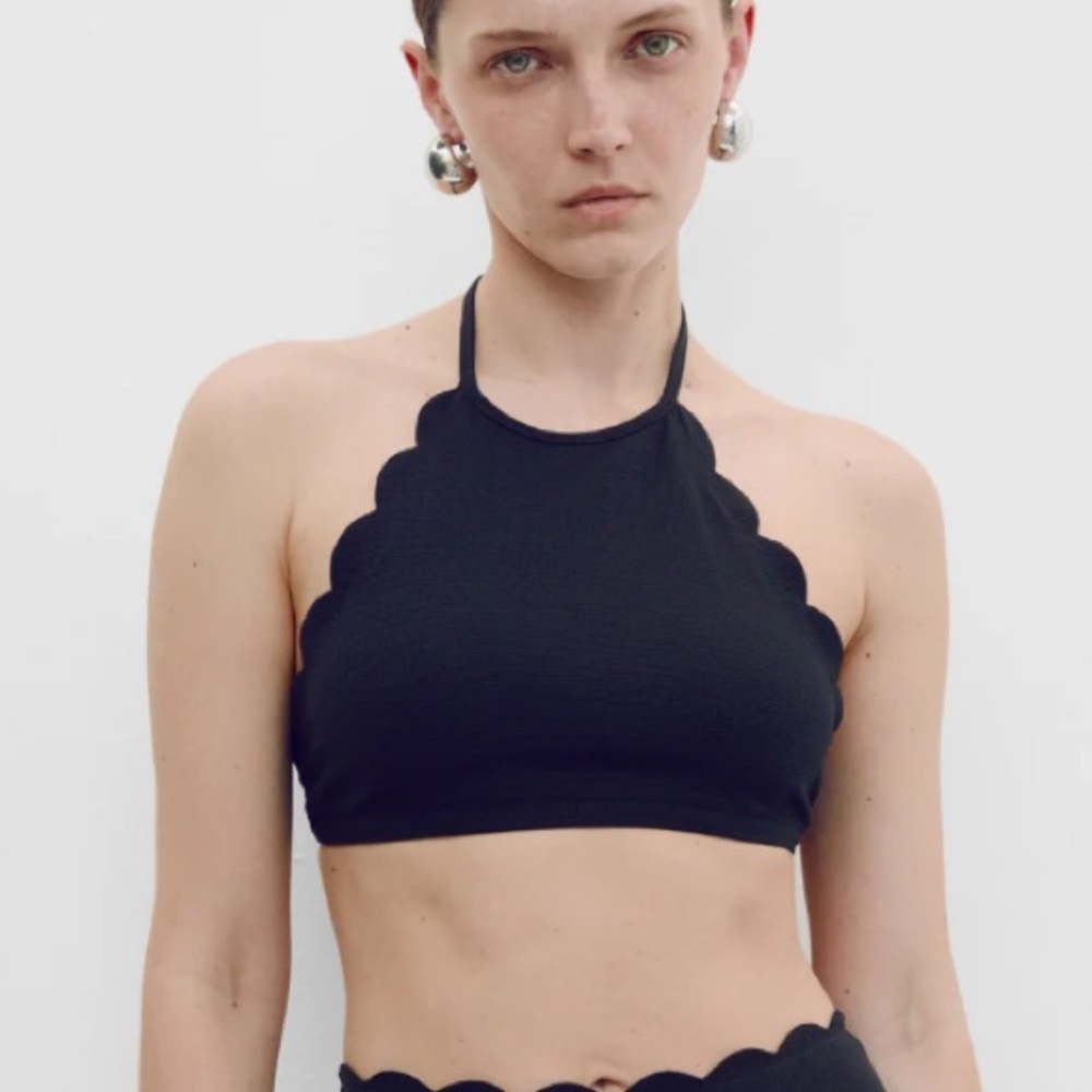 Marysia Mott halter scallop bikini top